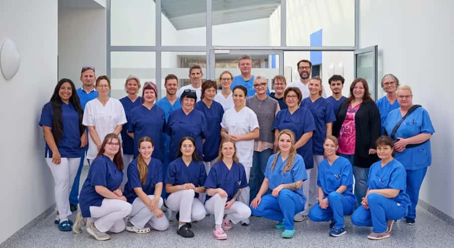 Teamaufnahme der dritten medizinischen Klinik am Städtischen Krankenhaus in Kiel.